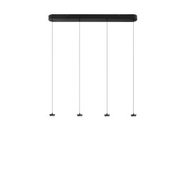 Luce Ambiente Design BASE-S-RT4-NER LED závesný luster BASE | 16W integrovaný LED zdroj