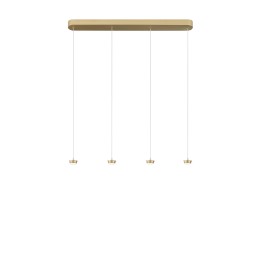 Luce Ambiente Design BASE-S-RT4-ORO LED závesný luster BASE | 16W integrovaný LED zdroj