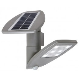 LUTECE LT6901101000 LED solárna nástenná lampa Zeta so senzorom 1x2W | 200l | 4000K | IP44