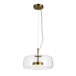 Italux PND-17760B-BRSS-CL LED závesný luster Caste | 10W LED | 850lm | 3000K