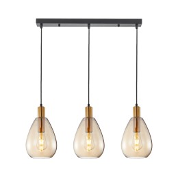 Italux PND-27812-3-BRO-AMB závesný luster Zulo E27