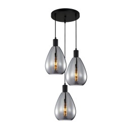 Italux PND-27812-3A-BK-SG závesný luster Zulo E27