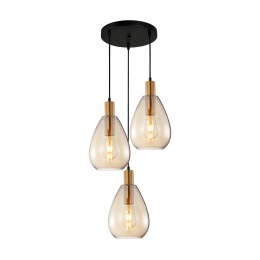 Italux PND-27812-3A-BRO-AMB závesný luster Zulo E27