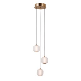 Italux PND-34362-3-HBR-OPAL LED závesný luster Ganti | 8W LED | 865lm | 3000K