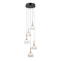 Italux PND-34374-5-BK LED závesný luster Montiela | 25W LED | 1286lm | 3000K