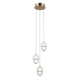 Italux PND-34375-3-HBR LED závesný luster Alani | 15W LED | 1170lm | 3000K