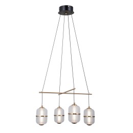 Italux PND-34375-4-BK LED závesný luster Alani | 24W LED | 1931lm | 3000K