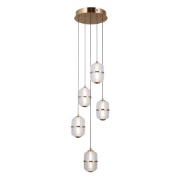 Italux PND-34375-5-HBR LED závesný luster Alani | 28W LED | 2184lm | 3000K