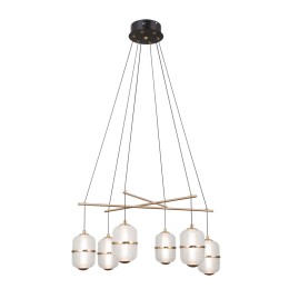 Italux PND-34375-6-BK LED závesný luster Alani | 32W LED | 2496lm | 3000K