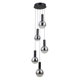 Italux PND-34378-5S-BK LED závesný luster Strela | 25W LED | 1450lm | 3000K