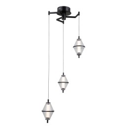 Italux PND-34395-3-BK LED závesný luster Fuente | 15W LED | 1108lm | 3000K