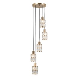 Italux PND-40668-5-HBR závesný luster Alma E27