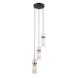 Italux PND-40760-3-BK-HBR závesný luster Taraso E14