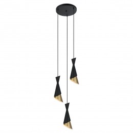 Italux PND-85949-3 BK + GD luster Malia 3x40W | E27 | IP20