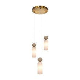 Italux PND-95331-3-BRSS závesný luster Santos G9