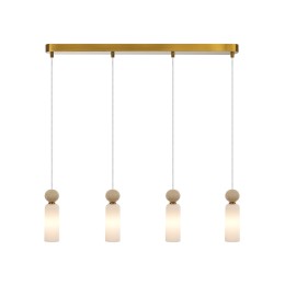 Italux PND-95331-4-BRSS závesný luster Santos G9