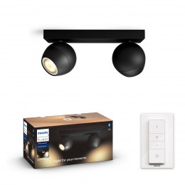 Philips Hue 50472/30 / P6 LED bodové svietidlo Buckram 2x5,5W | GU10 | 2200-6500K