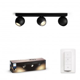 Philips Hue 50473/30 / P6 LED bodové svietidlo Buckram 3x5,5W | GU10 | 2200-6500K