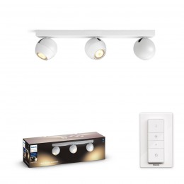 Philips Hue 50473/31 / P6 LED bodové svietidlo Buckram 3x5,5W | GU10 | 2200-6500K