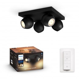 Philips Hue 50474/30 / P6 LED stropné svietidlo Buckram 4x5,5W | GU10 | 2200-6500K