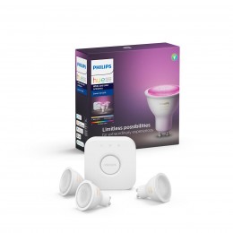 Philips Hue 8718699629274 Starter kit 3x LED žiarovka + Bridge 1x5,7W | GU10