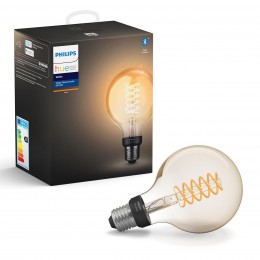 Philips Hue 8718699688882 LED žiarovka Filament Globe 1x7W | E27 | 2100K