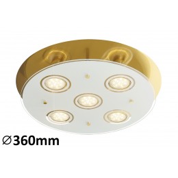 RABALUX 2256 Naomi, stropné svietidlo. LED GU10 5x5W bronz