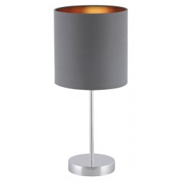 RABALUX 2538 Monica textilné lampička E27 60W sivé / chróm