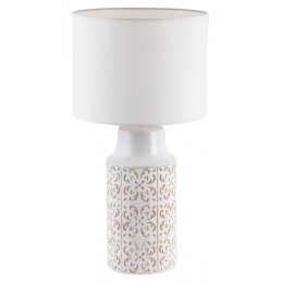 RABALUX 4310 Agnes textilná lampička E27 1x40W biele/béžové
