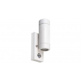 Rabalux 8839 Medina exteriérové nástenné svietidlo so senzorom biele GU10 2xmax 10W IP44