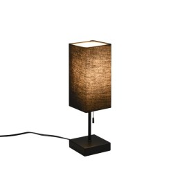 Trio R51061032 stolná lampa Ole 1x25W | E27 - ťahový spínač, USB, čierna