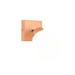 Trio R81111030 nástenné svietidlo Assam 1x25W | E14 - drevo, biela