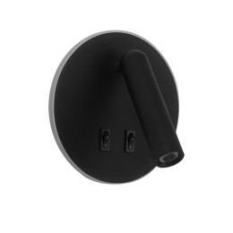 Italux WL-53742-1-BK LED bodové nástenné svietidlo Furla | 8W LED | 516lm | 3000K